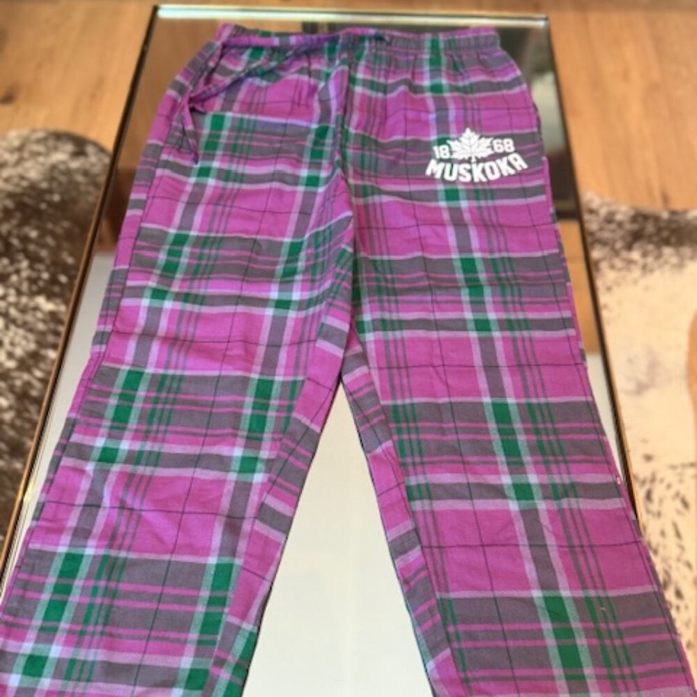 NWOT Purple & Green Plaid PJ Pants - Women's S